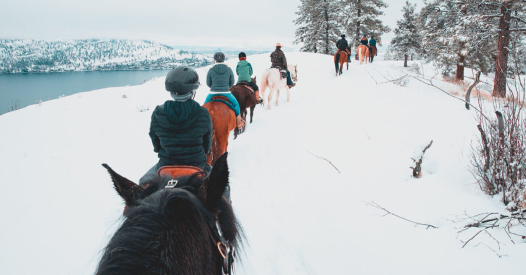 winter horse back riding west kelowna