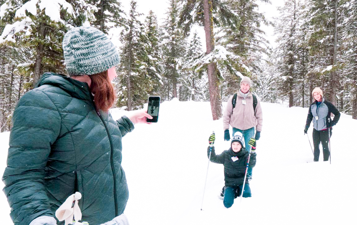 winter snowshoeing west kelowna